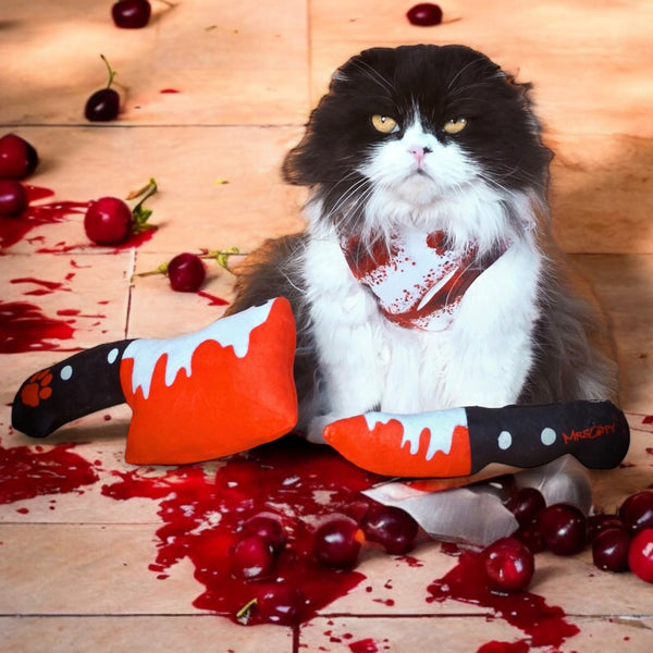 Bloody Cleaver Refillable Catnip Toy MrsCopyCat