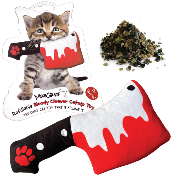 Bloody Cleaver Refillable Catnip Toy MrsCopyCat