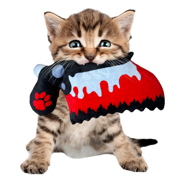 Bloody Bone Saw Refillable Catnip Toy