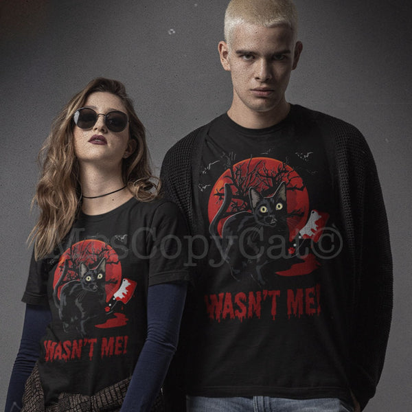 Halloween Cat Unisex T-Shirt | WASN'T ME CLEAVER MrsCopyCat