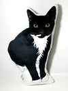 Tuxedo Cat Plush Toy Pillow PICASSO MrsCopyCat
