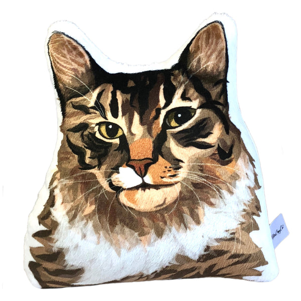 Maine Coon Cat Plush Toy Pillow TAFFY MrsCopyCat