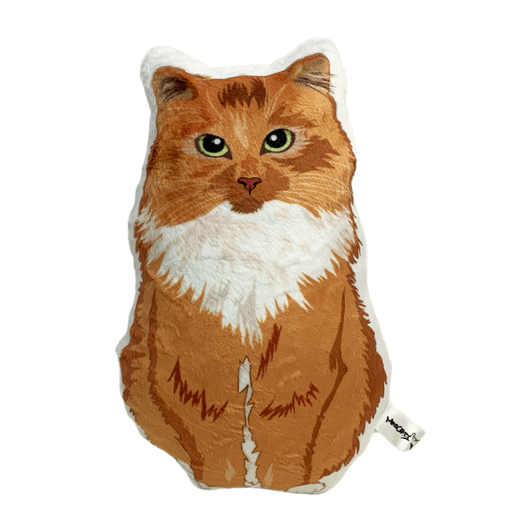Medium Hair Orange Cat Pillow RUSTY MrsCopyCat