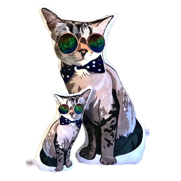 Cool Tabby Cat Plush Toy Pillow SIMBA MrsCopyCat